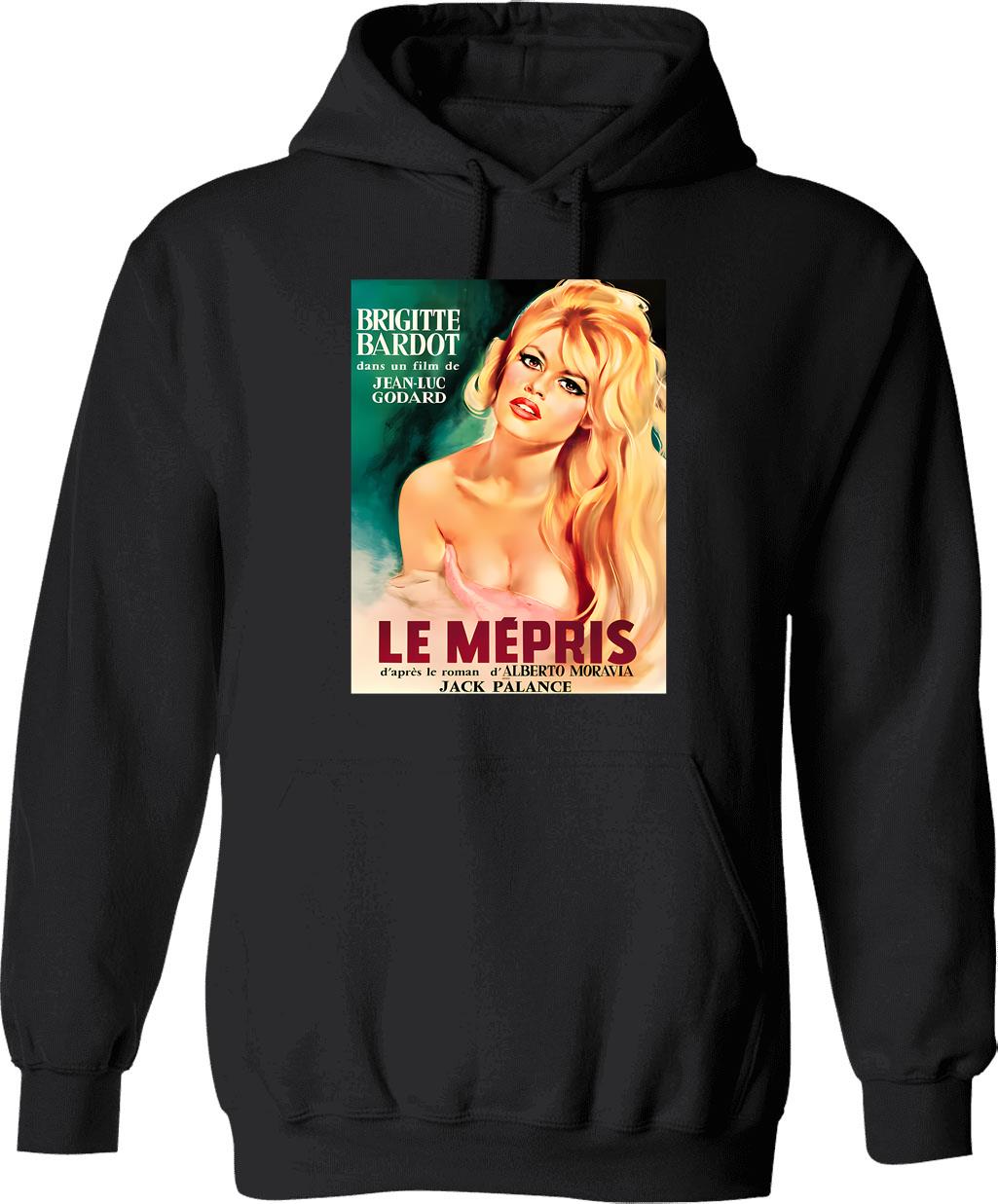 1963 Le Mepris Contempt Vintage Drama Movie Hoodie - Black