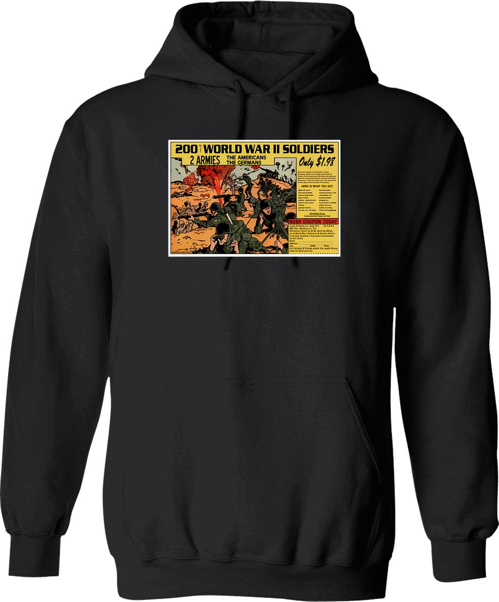 200 Ww2 Soldiers Comic Book Ad Hoodie - Black