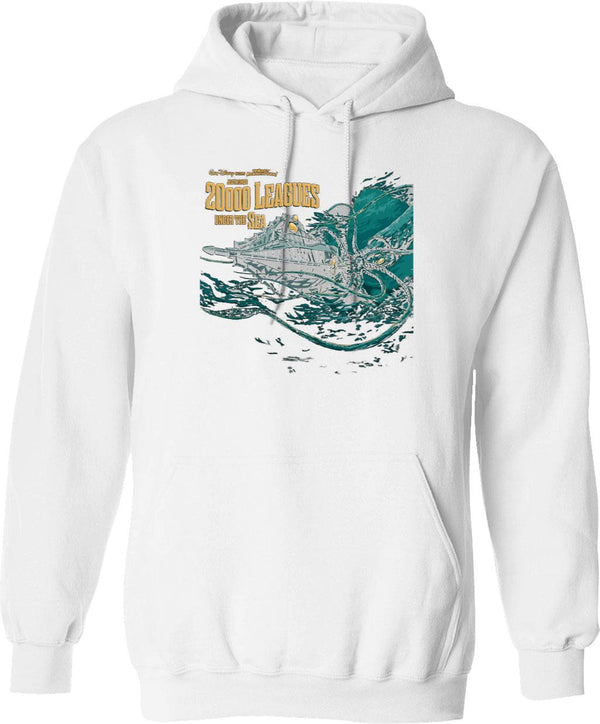 20000 Leagues Under Sea Jv Graphic Pullover Hoodie - White