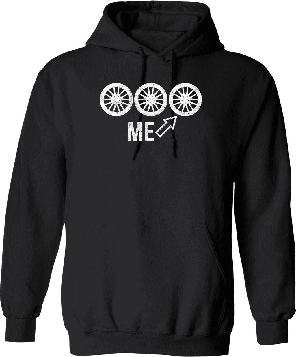 3rd Wheel Graphics. Funny Graphic Hoodie - Sarcastic Humor Graphic Hoodie - Black