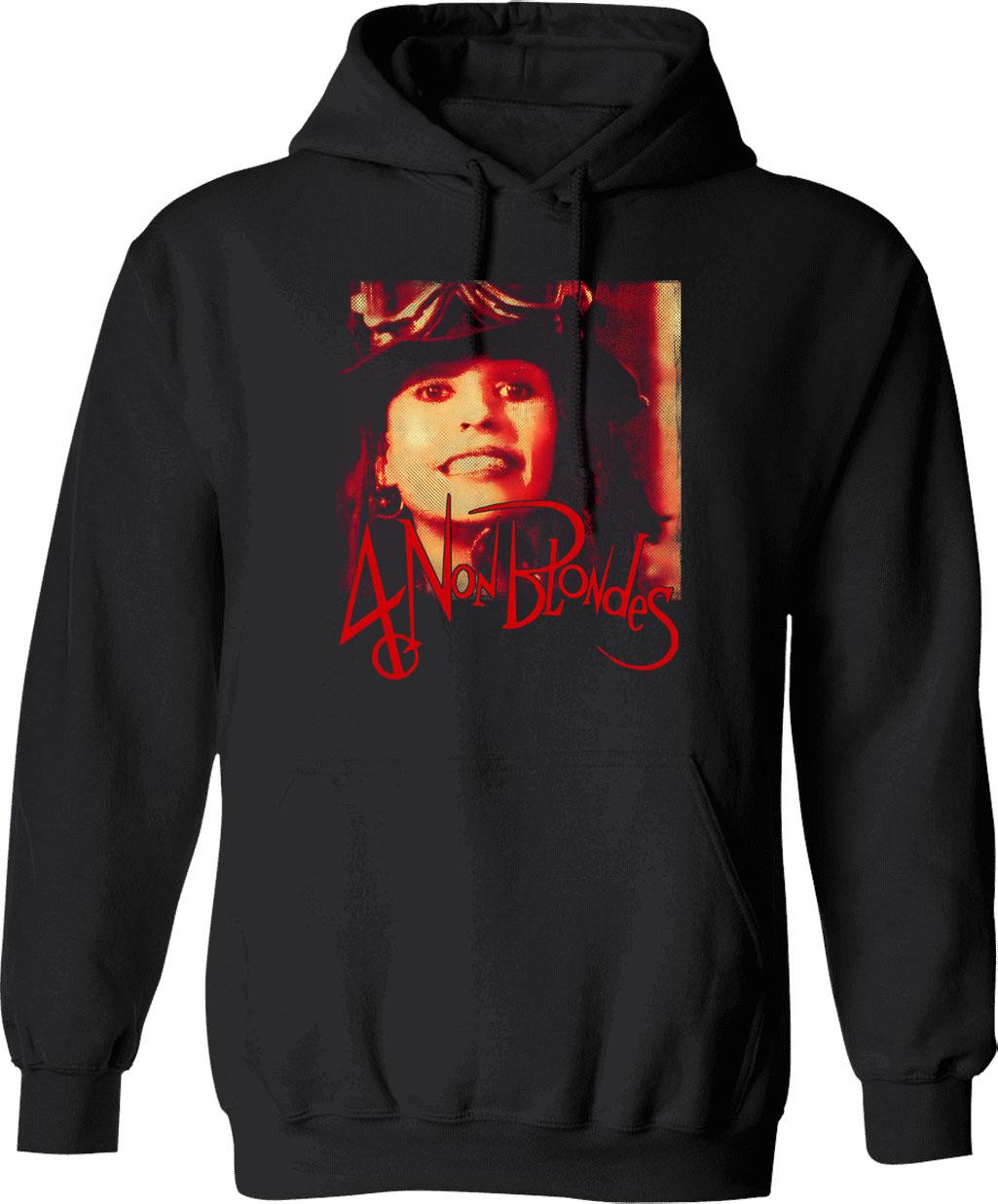 4 Non Blondes Grunge Vintage Hoodie - Retro Graphic Cosy Pullover - Black