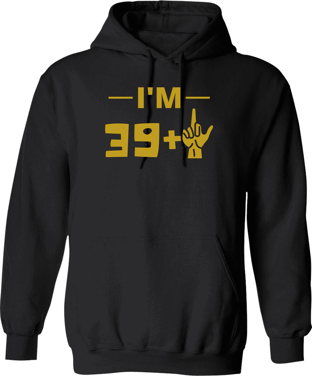 40th Birthday Hoodie - Funny Birthday Gift Pullover - Black