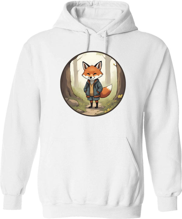 A Fox Wearing Vintage Clothes (1) Hoodie - White