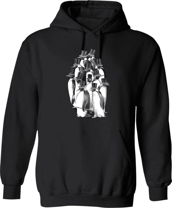 A Gathering Of Gentlemen Hoodie - Retro Graphic Pullover Hoodie for Men & Women - Black