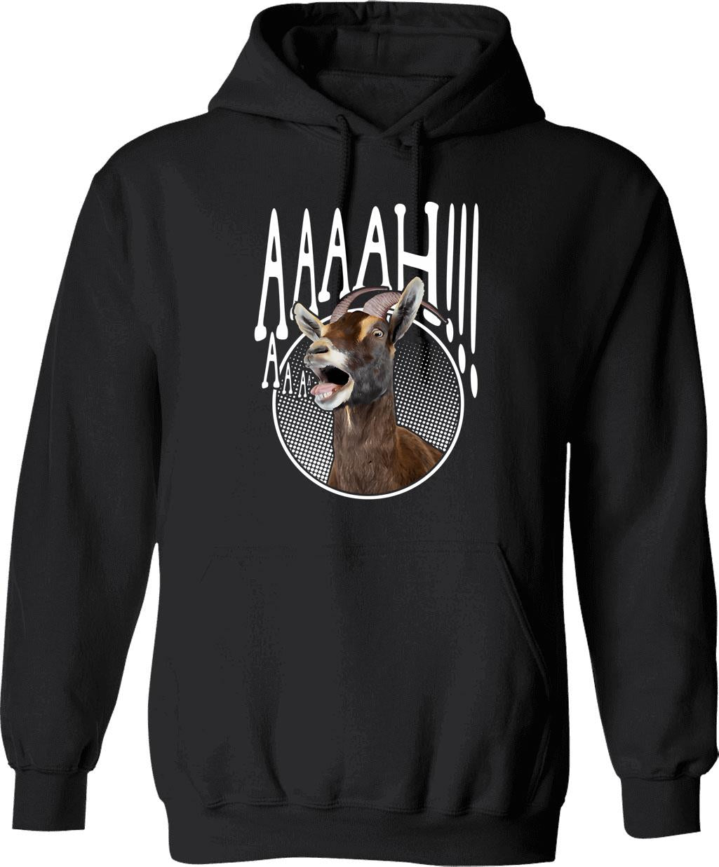 Ahhh Screaming Goat Gift Funny Goat Lover Screaming Goat Gear Hoodie - Black
