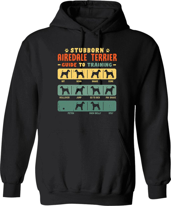 Airedale Terrier Funny Guide To Traning Hoodie - Black