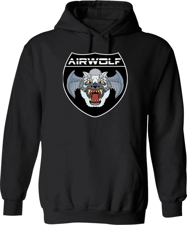 Airwolf Inspired By Airwolf Classic Hoodie - Retro Graphic Pullover Hoodie for Men & Women - Black