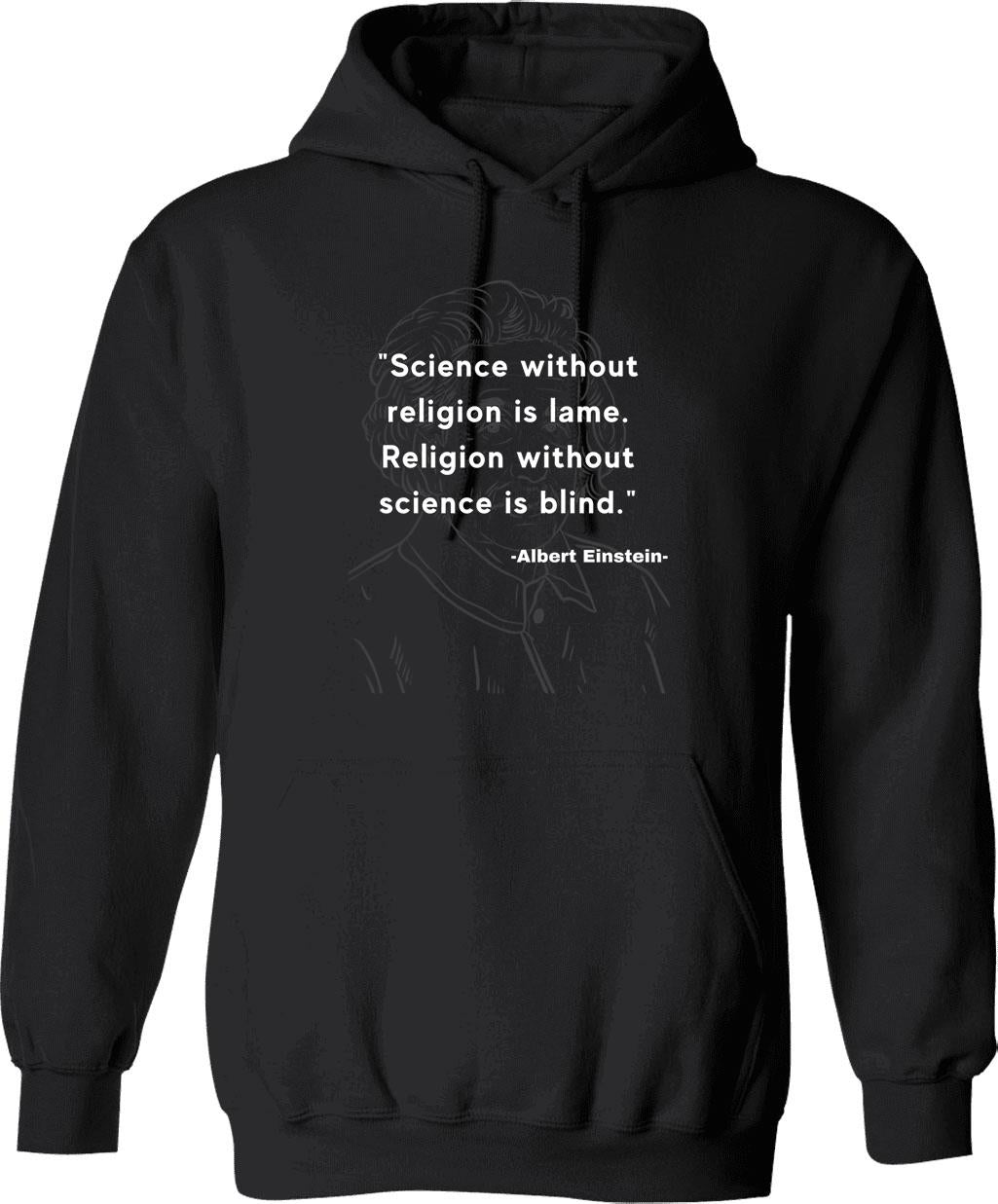 Albert Einstein Quote Hoodie - Retro Graphic Pullover Hoodie for Men & Women - Black