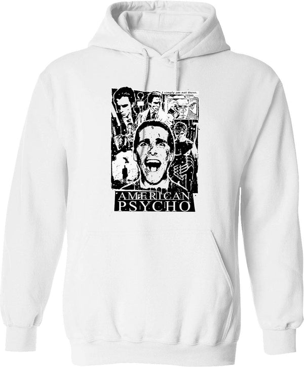American Psycho Not There Graphic Pullover Hoodie - White