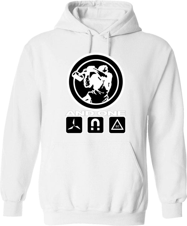 And One Band (trilogy) Classic Hoodie - Retro Graphic Pullover Hoodie for Men & Women - White