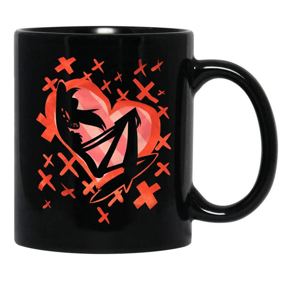 Angel Dust Valentines Day - Hazbin Hotel Premium Black Coffee Mug, Gift Coffee Mug - Black