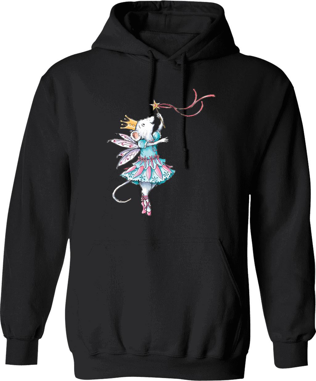 Angelina Ballerina Hoodie - Retro Graphic Pullover Hoodie for Men & Women - Black