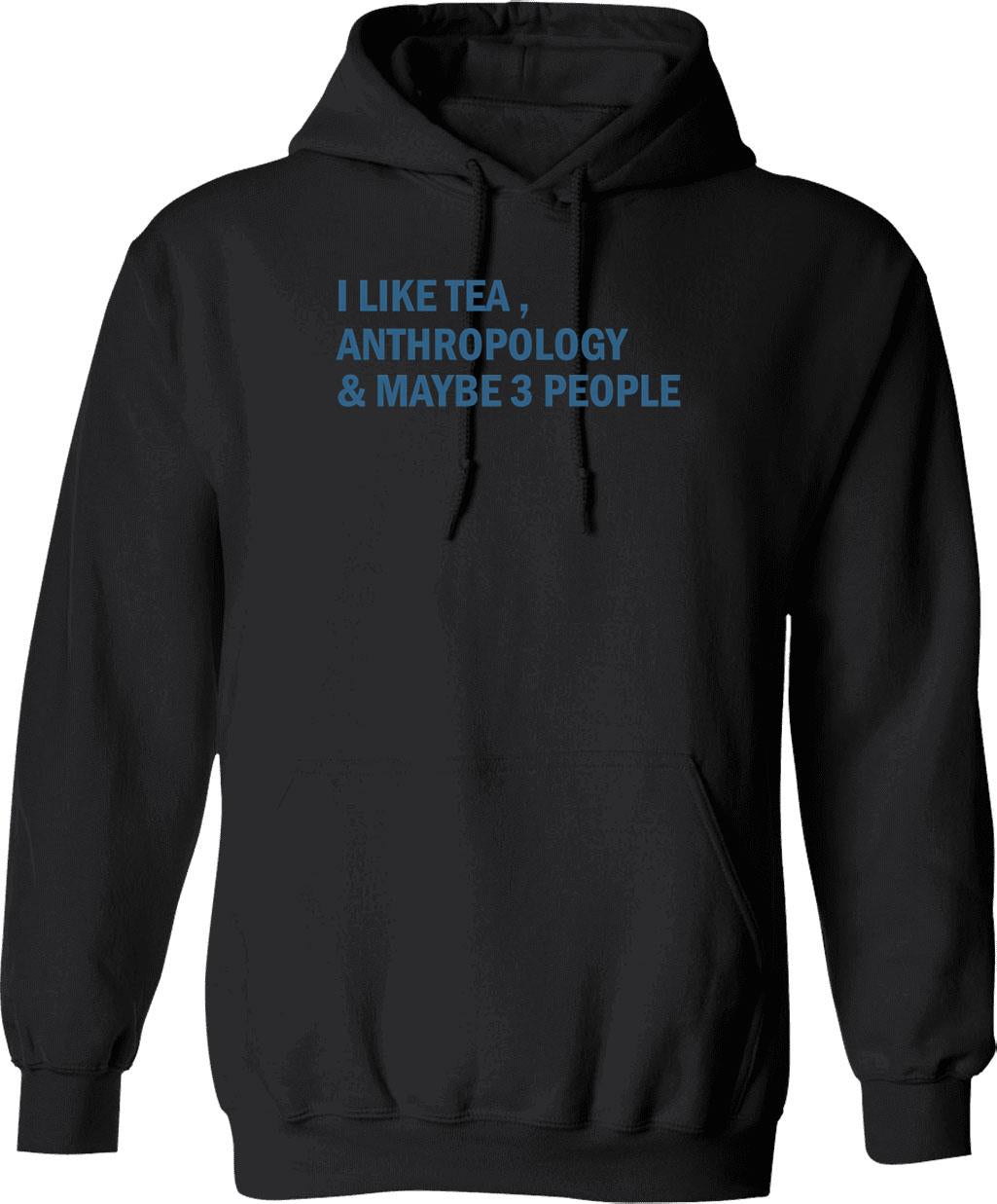 Anthropolgy Hoodie - Retro Graphic Pullover Hoodie for Men & Women - Black