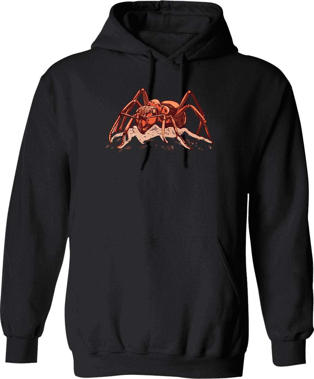 Ants Hoodie - Retro Graphic Pullover Hoodie for Men & Women - Black