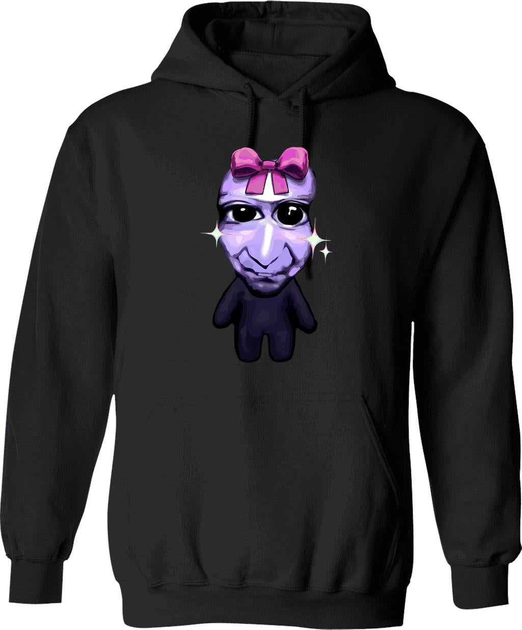 Ao Oni Kawaii Hoodie - Retro Graphic Pullover Hoodie for Men & Women - Black