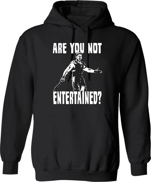 Are You Not Entertained Graphic Pullover Hoodie - Black