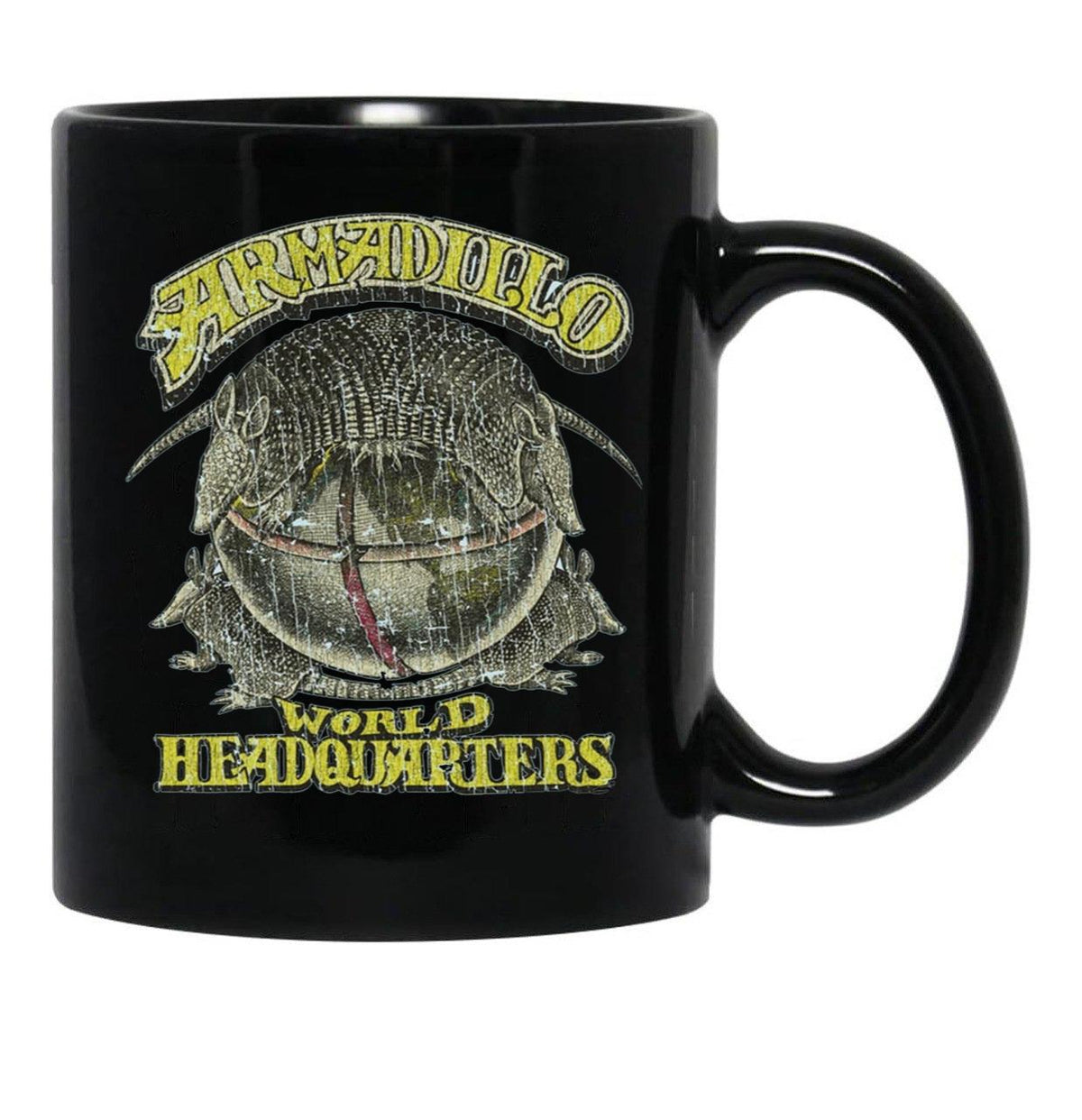 Armadillo World Headquarters 1970 Black Coffee Mug, Gift Coffee Mug - Black