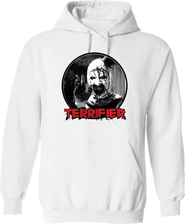 Art The Clown Terrifier Classic Graphic Pullover Hoodie - White