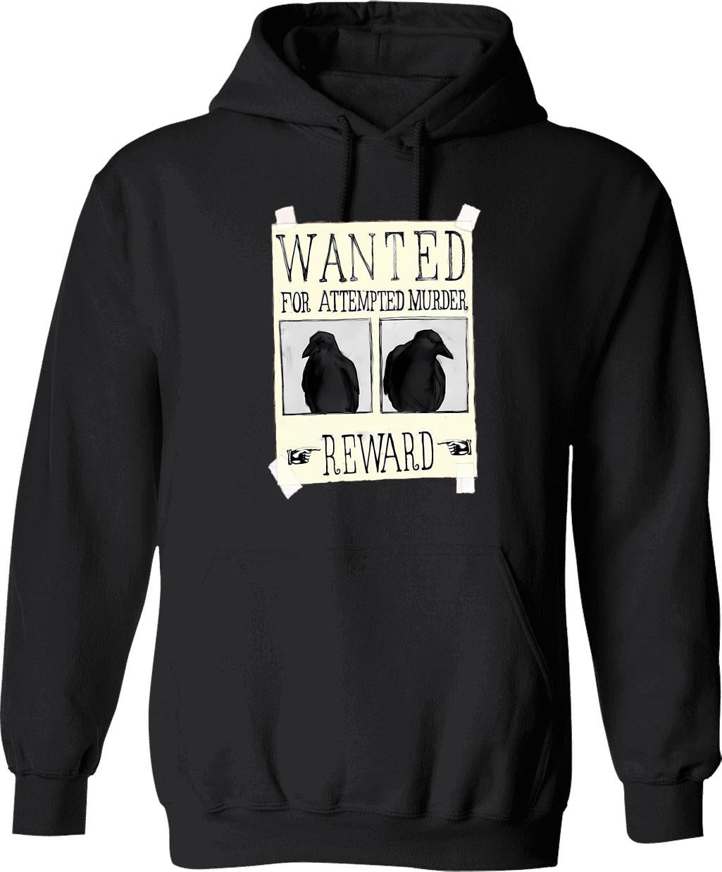 Attempted Murder Hoodie - Retro Graphic Pullover Hoodie for Men & Women - Black
