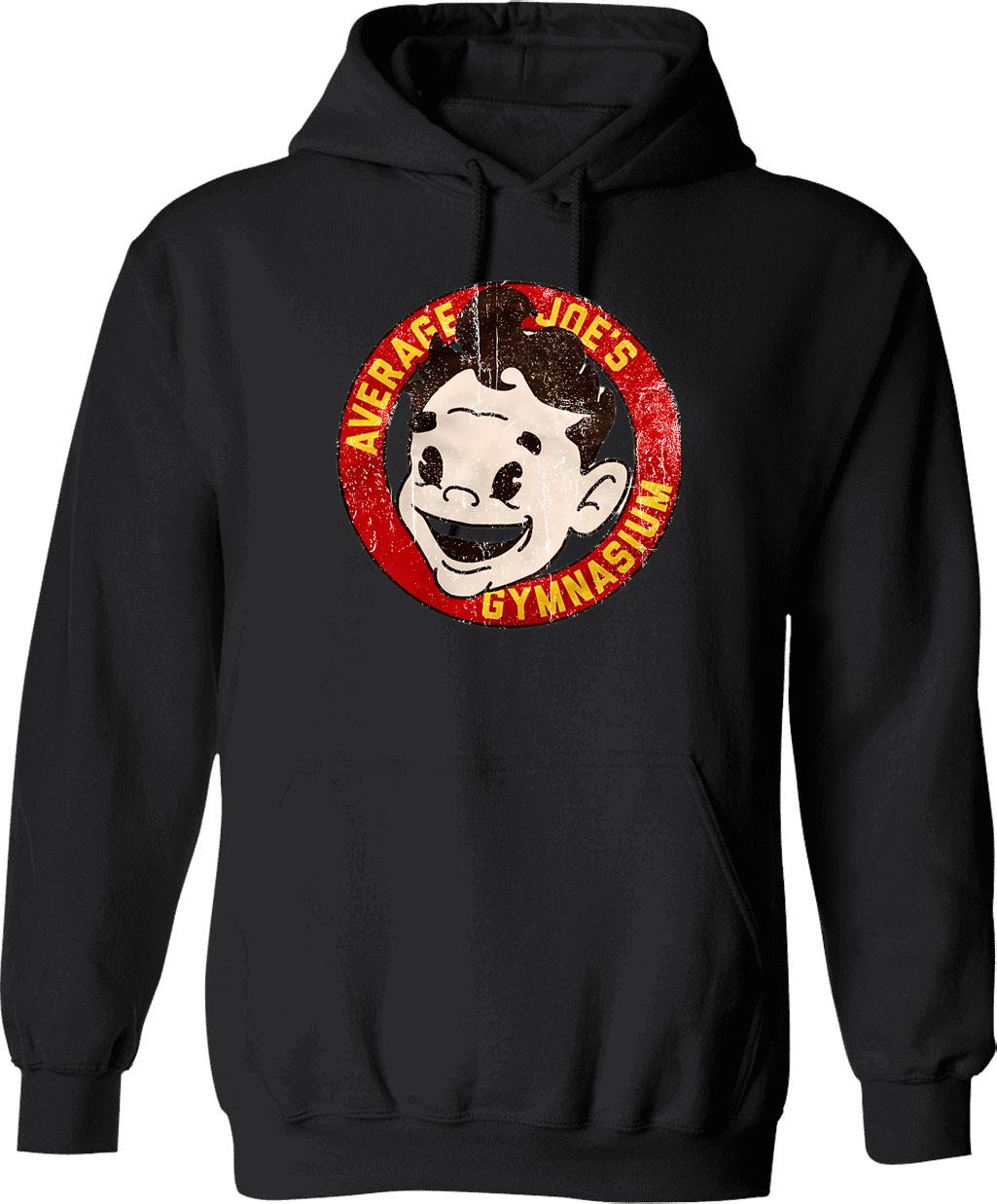 Average Joe's Gymnasium Funny Hoodie - Sarcastic Humor Graphic Hoodie - Black