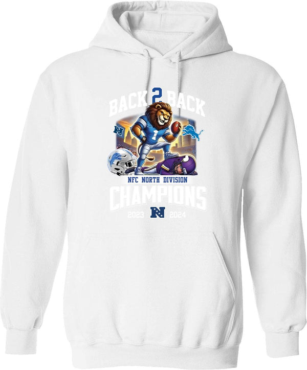 Back 2 Back Detroit 2024 North Champions Hoodie Graphic Pullover Hoodie - White