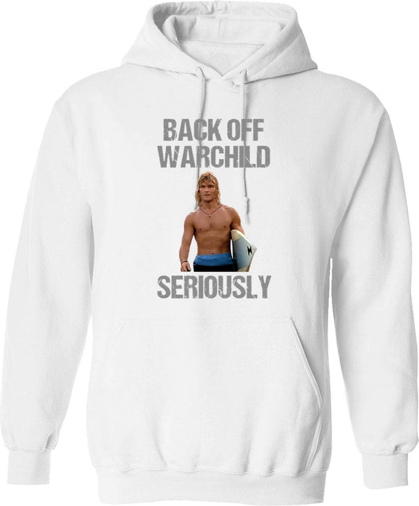 Back Off Warchild Seriously Graphic Pullover Hoodie - White