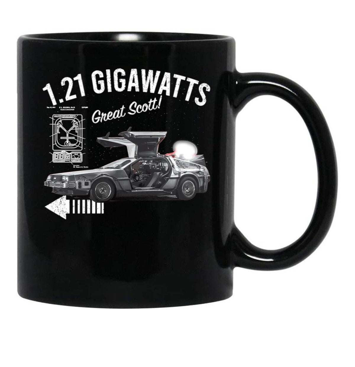 Back to The Future 1 Black Coffee Mug, Gift Coffee Mug - Black