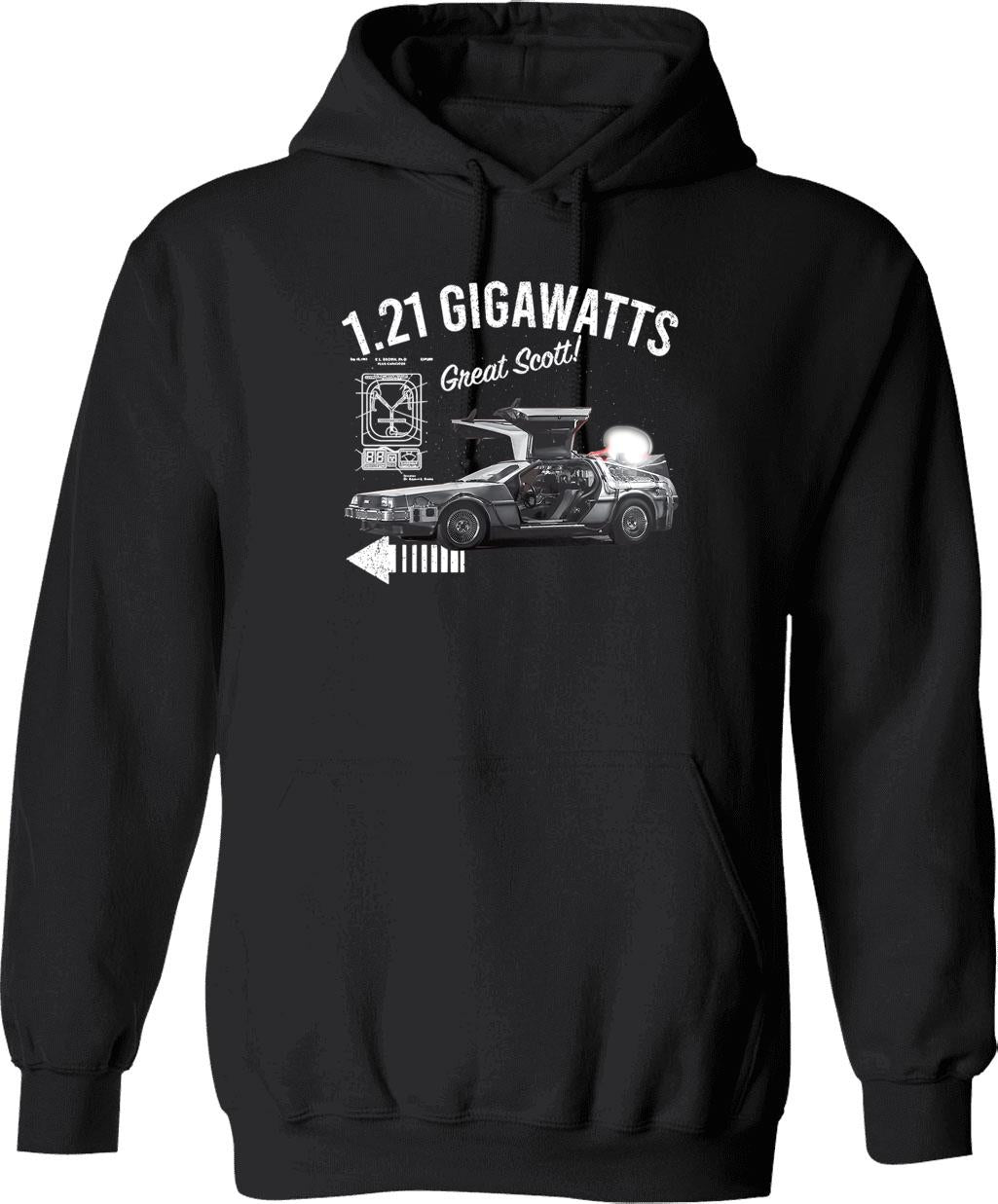 Back to The Future 1 Graphic Pullover Hoodie - Black