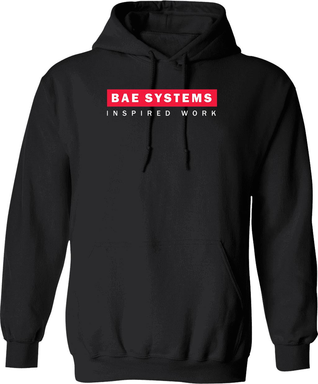 Bae Systems British Logo Classic Hoodie - Retro Graphic Pullover Hoodie for Men & Women - Black