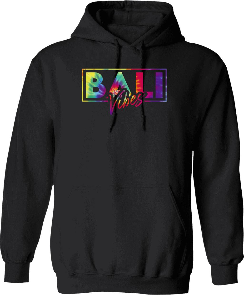 Bali Hoodie - Retro Graphic Pullover Hoodie for Men & Women - Black