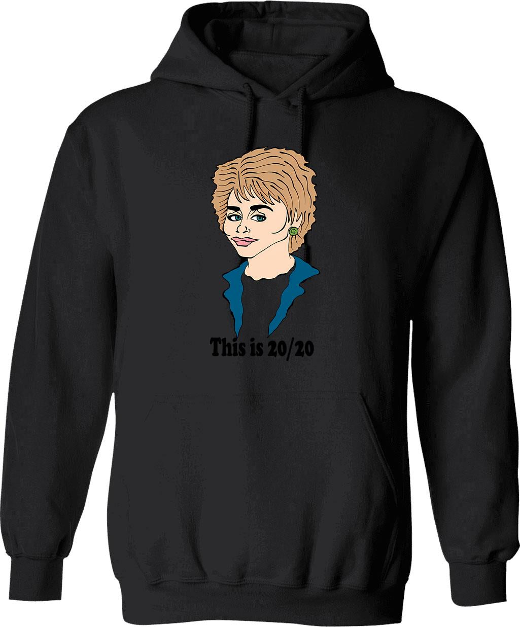 Barbara Waltersa Fan Art (1) Hoodie - Retro Graphic Pullover Hoodie for Men & Women - Black
