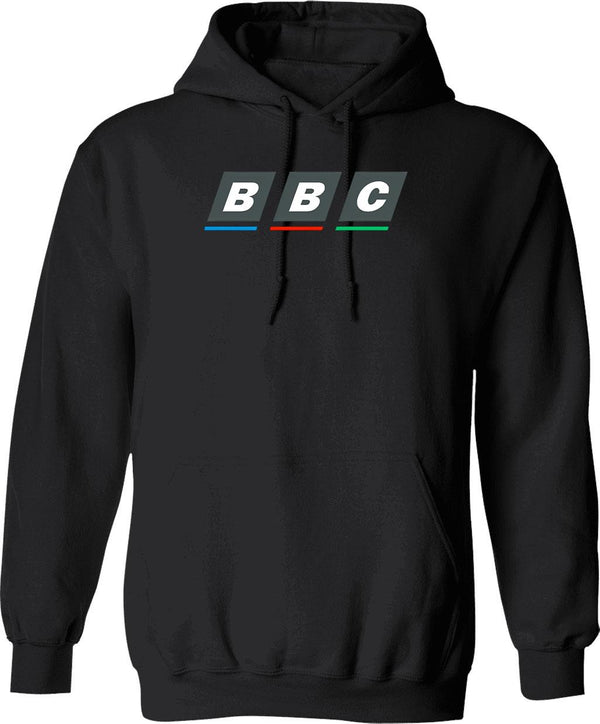 Bbc Retro Logo Classic Graphic Pullover Hoodie - Black