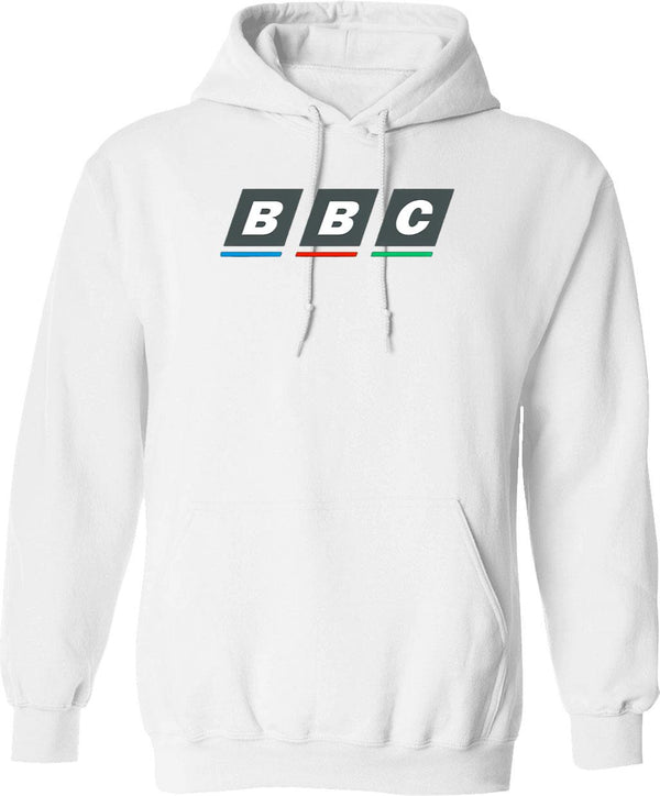 Bbc Retro Logo Classic Graphic Pullover Hoodie - White