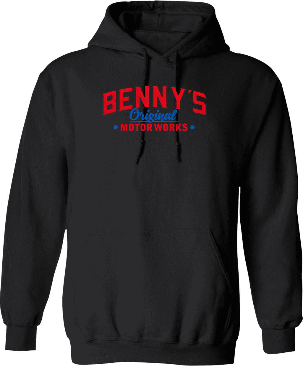 Benny's Original Motorworks Chop Shop Custom Car Mechanic Logo From Los Santos San Andreas Hoodie - Black