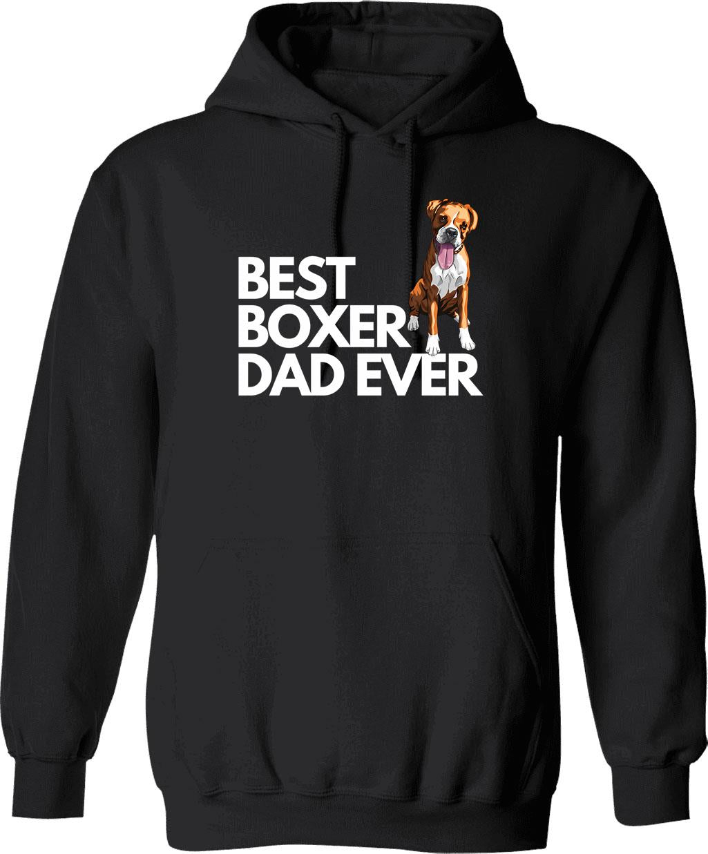Best Boxer Dad Ever Quote Funny Boxer Dad Saying Hoodie - Black