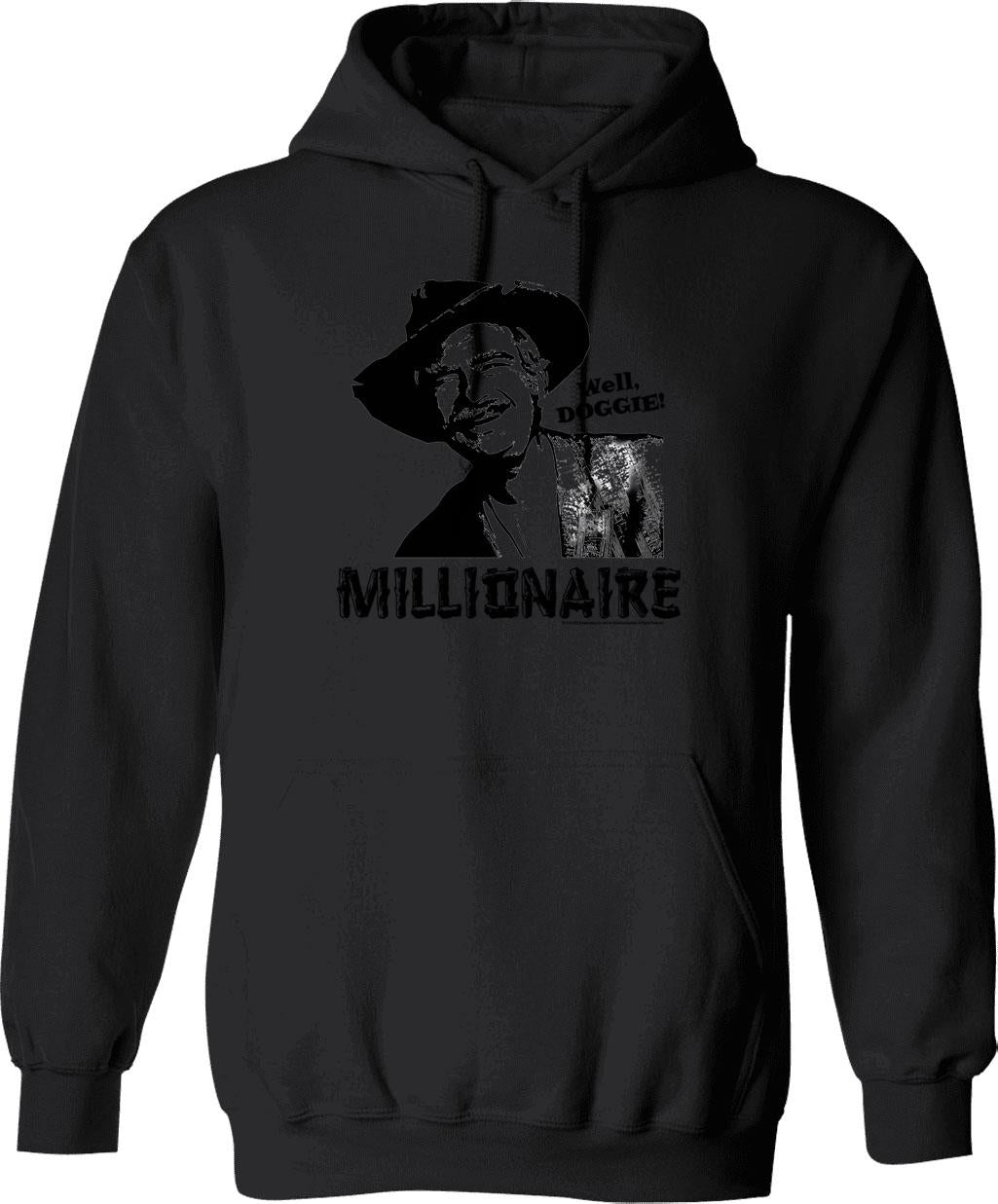 Beverly Hillbillies Millionaire Hoodie - Retro Graphic Pullover Hoodie for Men & Women - Black