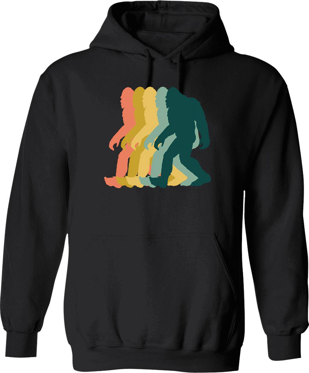 Bigfoot Retro Vintage Hoodie - Retro Graphic Cosy Pullover - Black