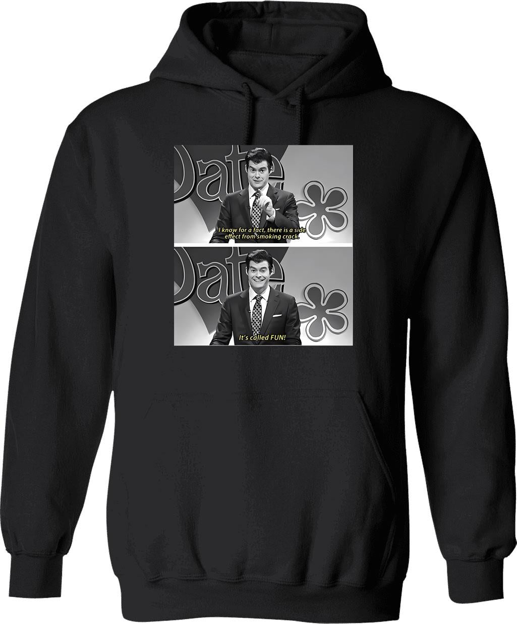 Bill On Fun Hoodie - Retro Graphic Pullover Hoodie for Men & Women - Black