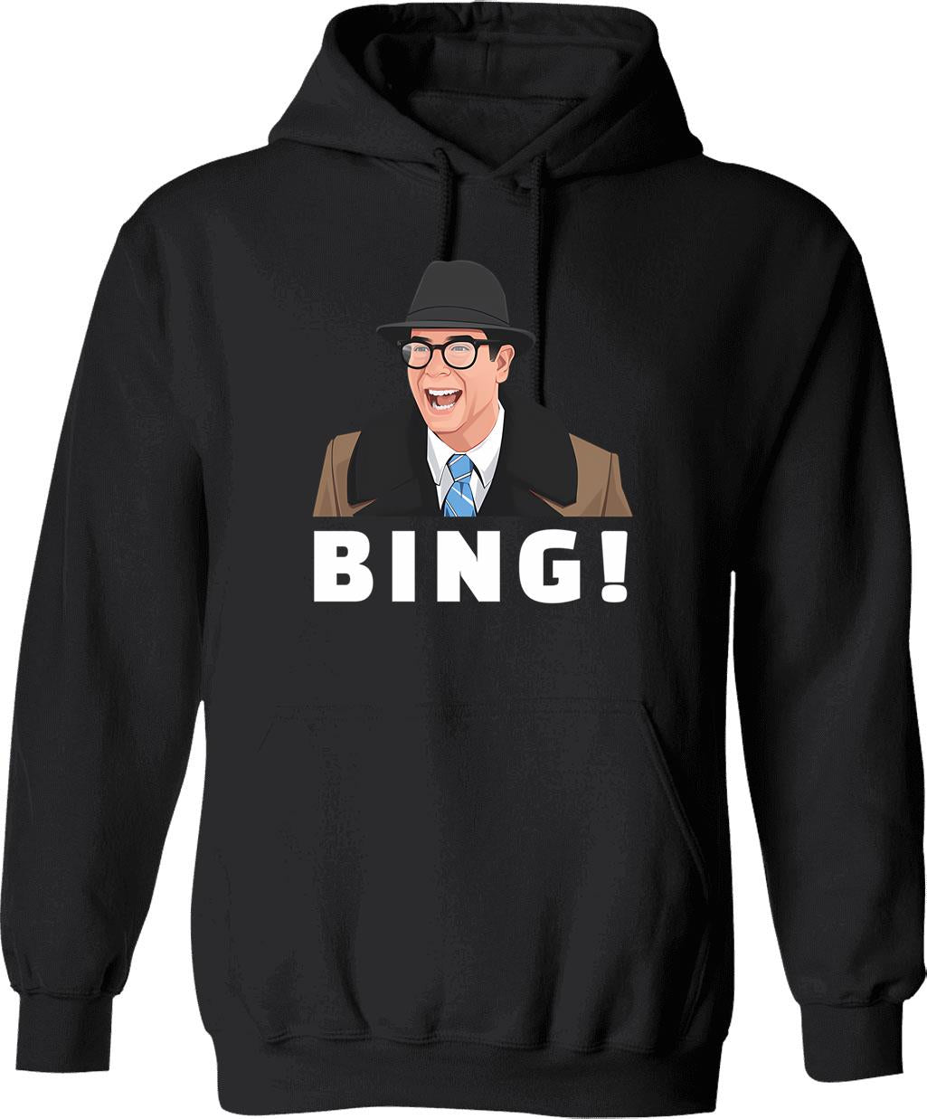 Bing Ned Ryerson Hoodie - Retro Graphic Pullover Hoodie for Men & Women - Black