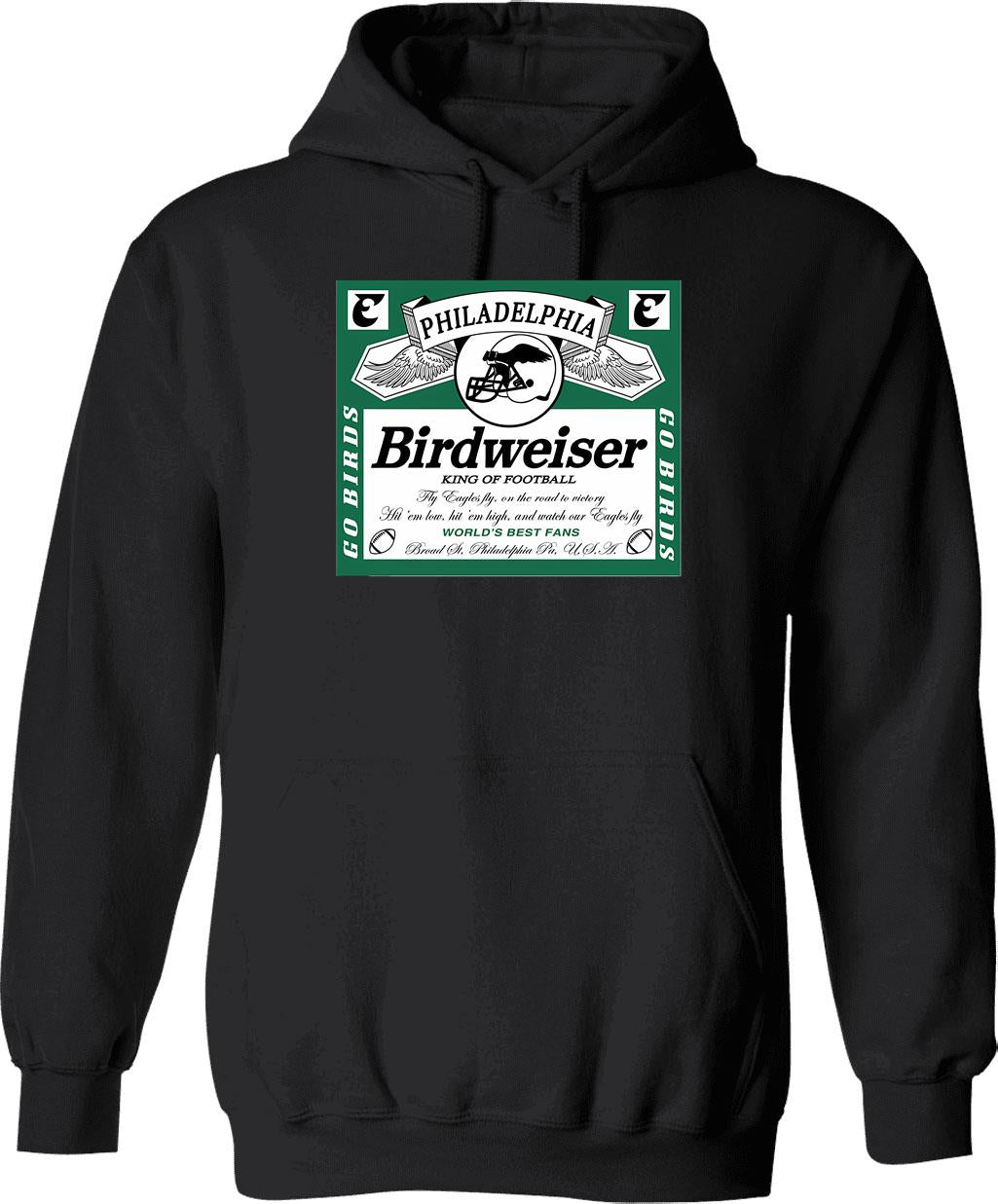 Birdweiser 1 Classic Hoodie - Retro Graphic Pullover Hoodie for Men & Women - Black