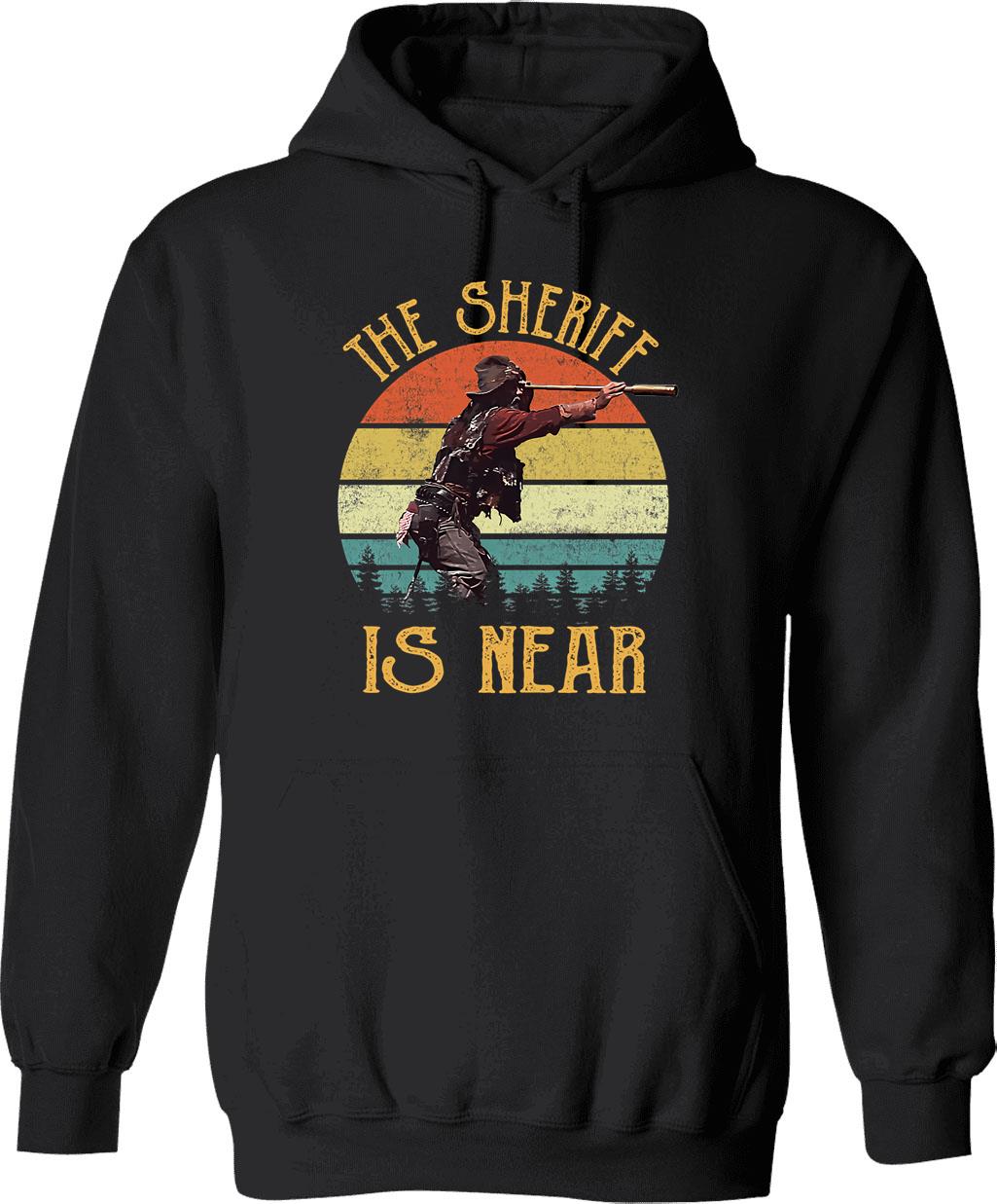 Blazing Saddles The Sheriff Is Near Vintage Hoodie - Black