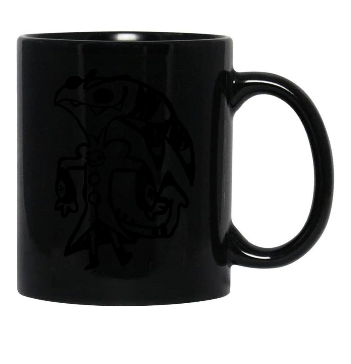 Blitzo Scribbles Classic Black Coffee Mug, Gift Coffee Mug - Black