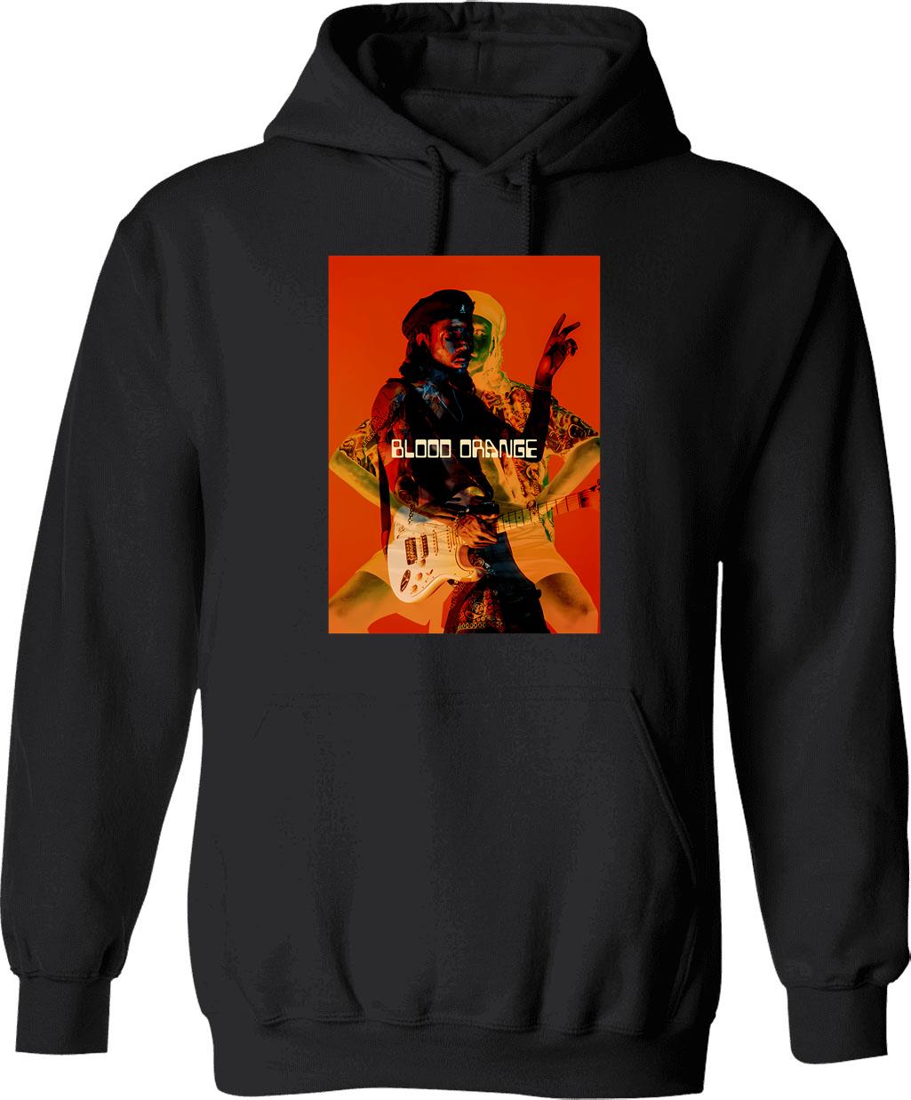Blood Orange Classic . Hoodie - Retro Graphic Pullover Hoodie for Men & Women - Black