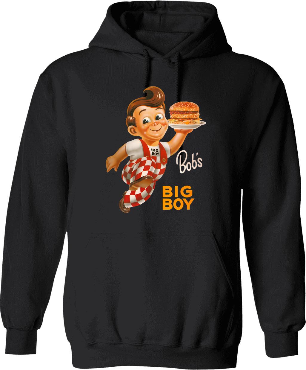 Bob_s Big Boy Burger Hoodie - Retro Graphic Pullover Hoodie for Men & Women - Black