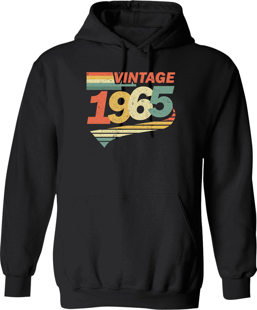 Born In 1965 57th Birthday Gift Hoodie - Black
