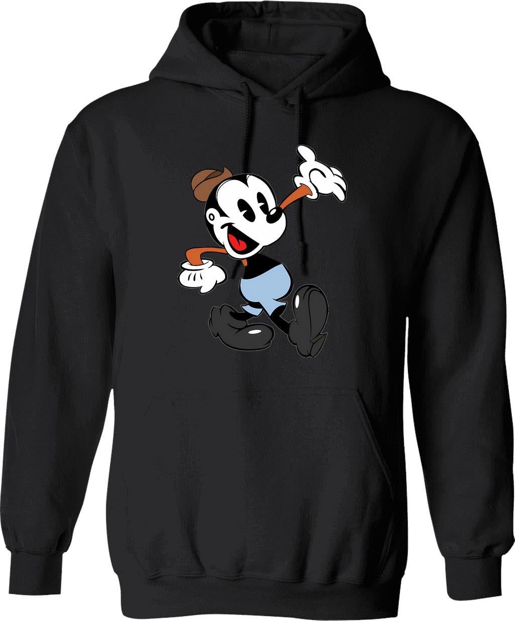 Bosko Hoodie - Retro Graphic Pullover Hoodie for Men & Women - Black