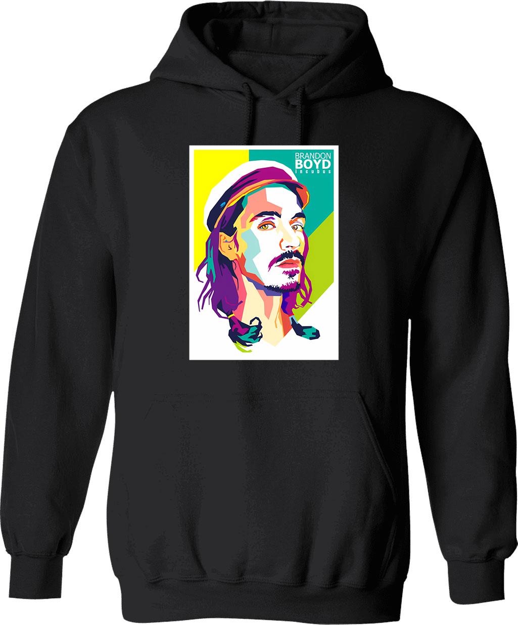 Brandon Boyd Of Incubus Hoodie - Retro Graphic Pullover Hoodie for Men & Women - Black