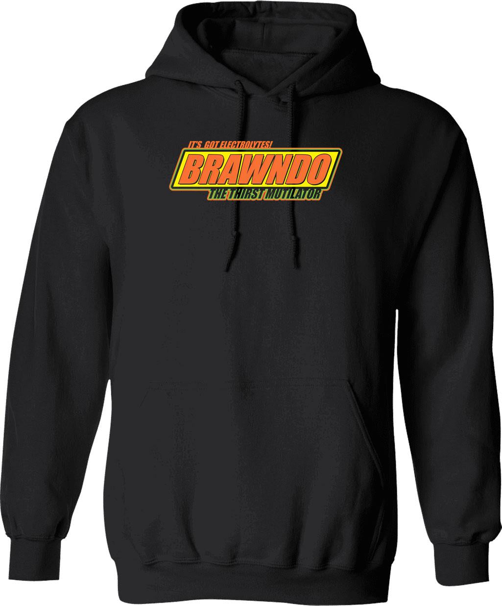 Brawndo - The Thirst Mutilator Hoodie - Retro Graphic Pullover Hoodie for Men & Women - Black