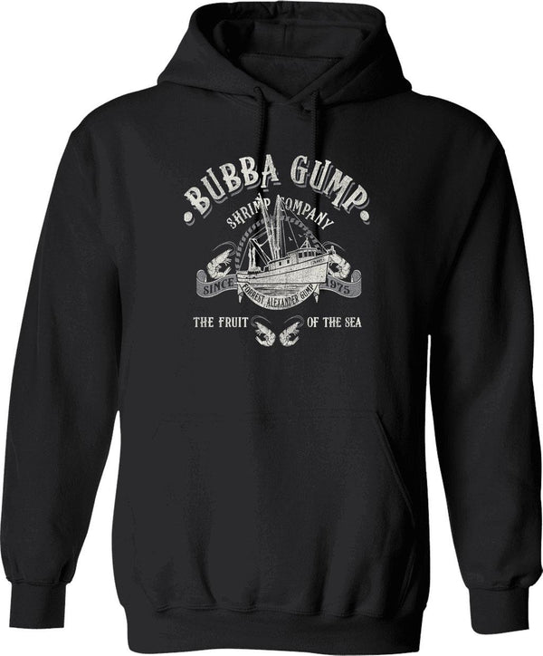 Bubba Gump Shrimp Company Worn Graphic Pullover Hoodie - Black