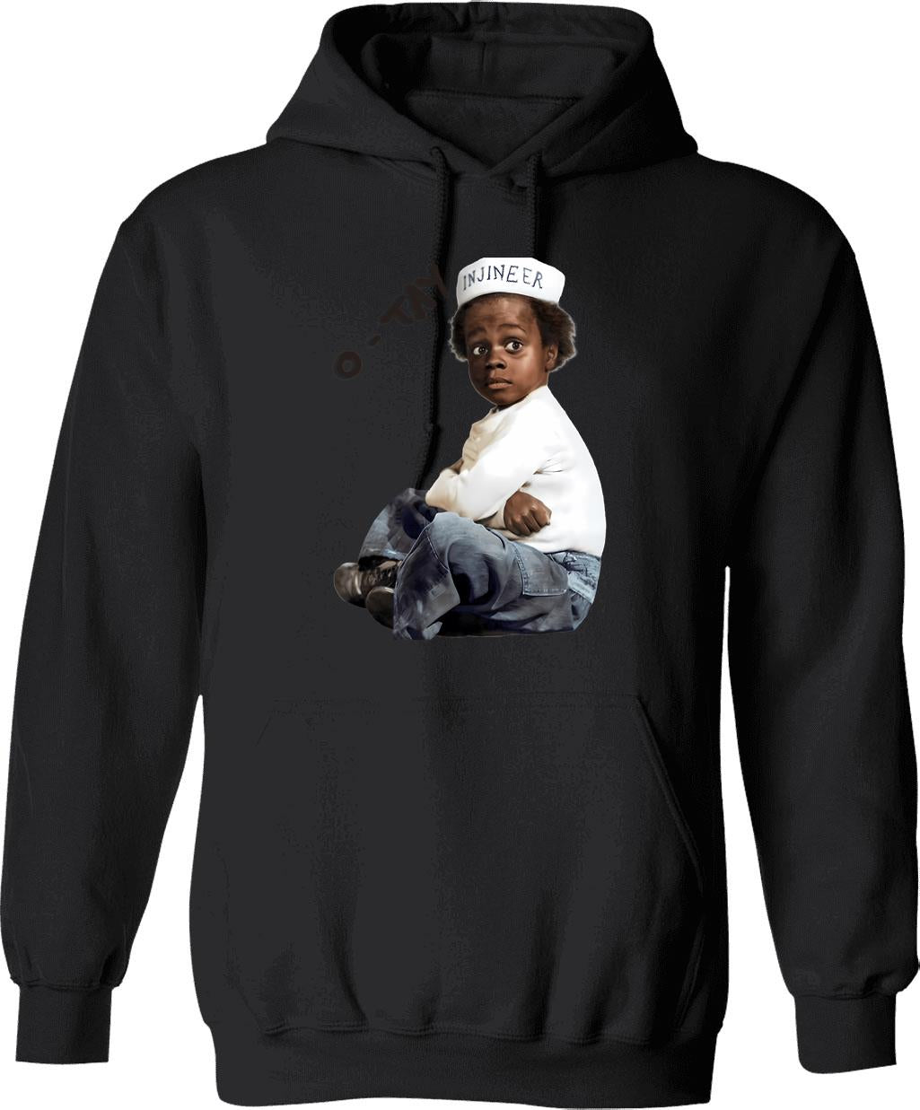 Buckwheat Injinier O Tay Hoodie - Retro Graphic Pullover Hoodie for Men & Women - Black